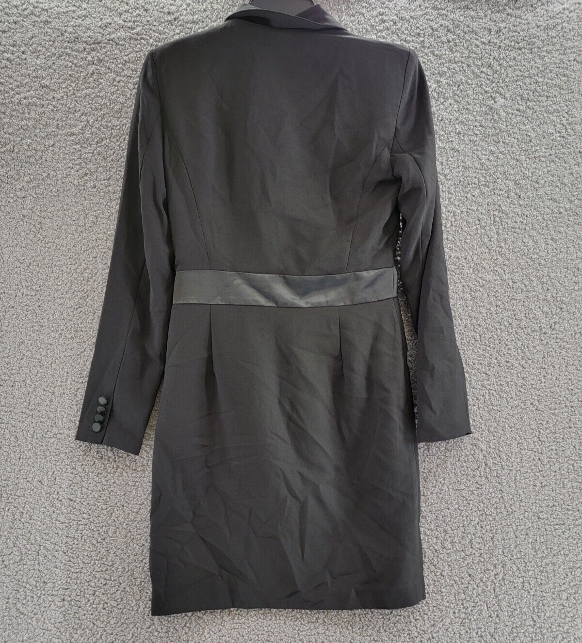 Lauren Ralph Lauren Crepe Long Sleeve Cocktail Dress Women's 2 Black Side Zip - Picture 12 of 19