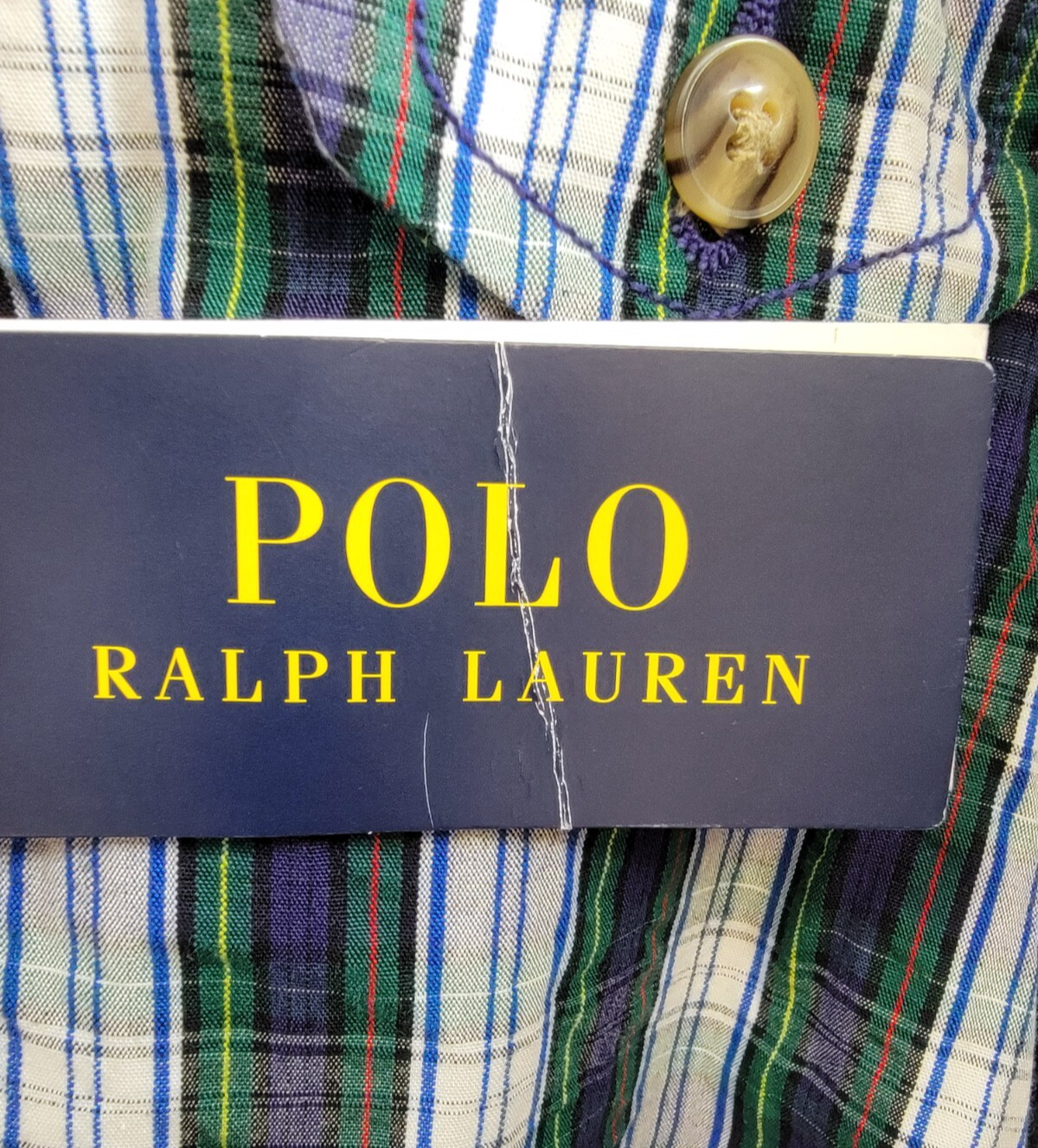 Polo Ralph Lauren Classic-Fit Seersucker Pants Men's 32/32 White/Navy Belt Loops - Picture 16 of 17