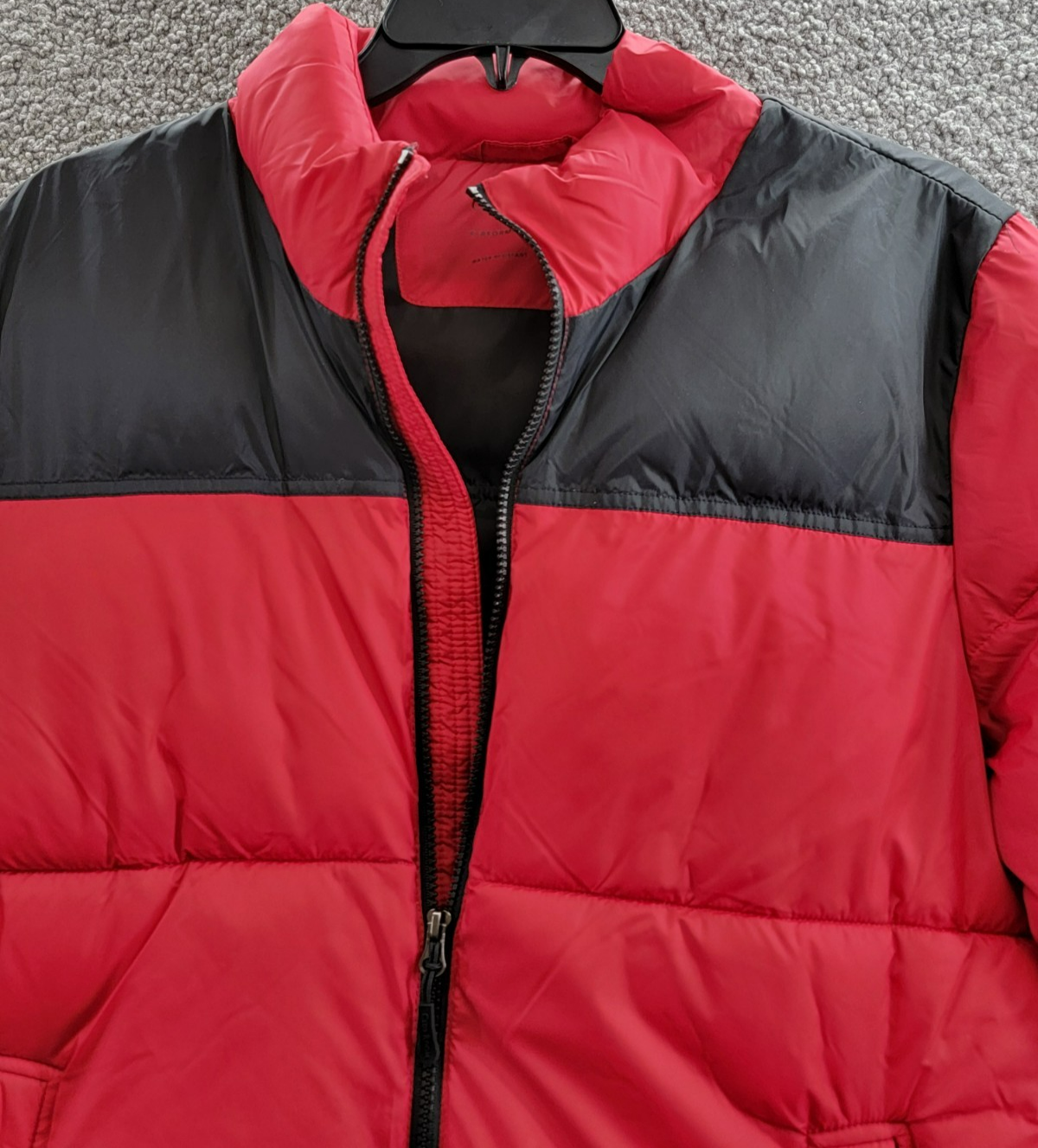 Club Room Colorblocked Quilted Full-Zip Puffer Jacket Men's M Red Long Sleeve - Picture 3 of 19