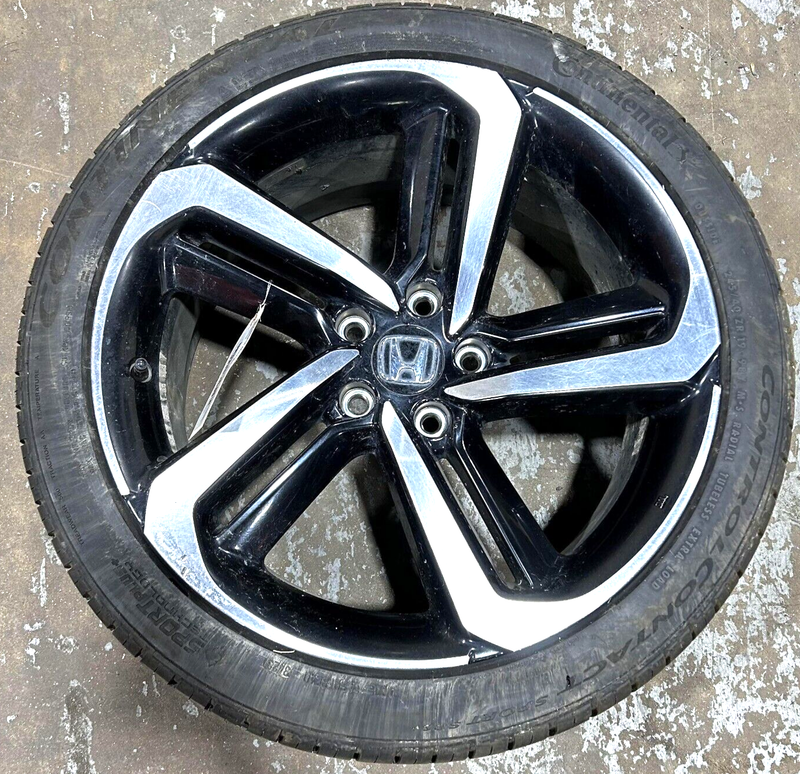 Used 2018-2020 Honda Accord Alloy Wheel Rim 19" 19x8.5J Five Double Spoke OEM Black