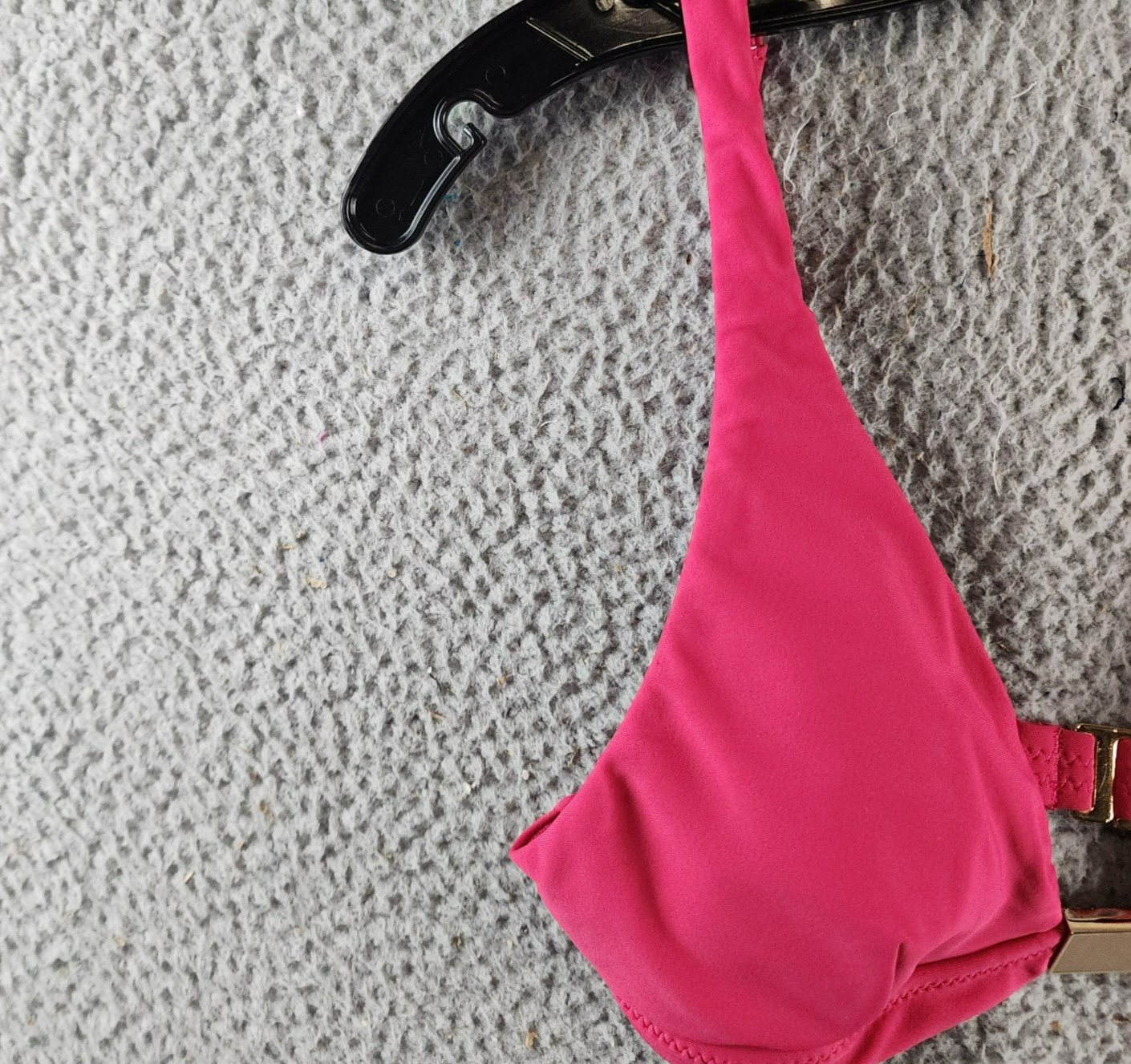 L'Agence Lexie Solid Over the Shoulder Bra Bikini Top Women's XS Berry Back Hook - Picture 3 of 14