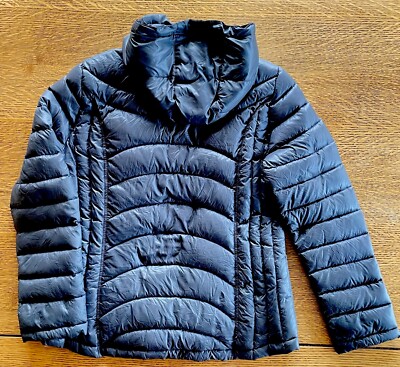 Andrew Marc Packable Lightweight Women's Premium Down Jacket - Large Gray