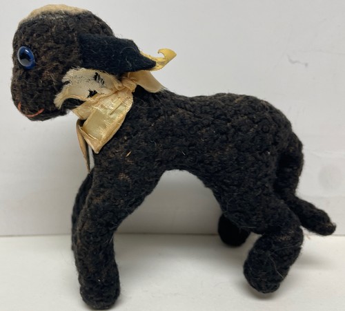sheep vintage 購入 Vintage Steiff Swapl Small Persian Black Lamb Sheep 10cm