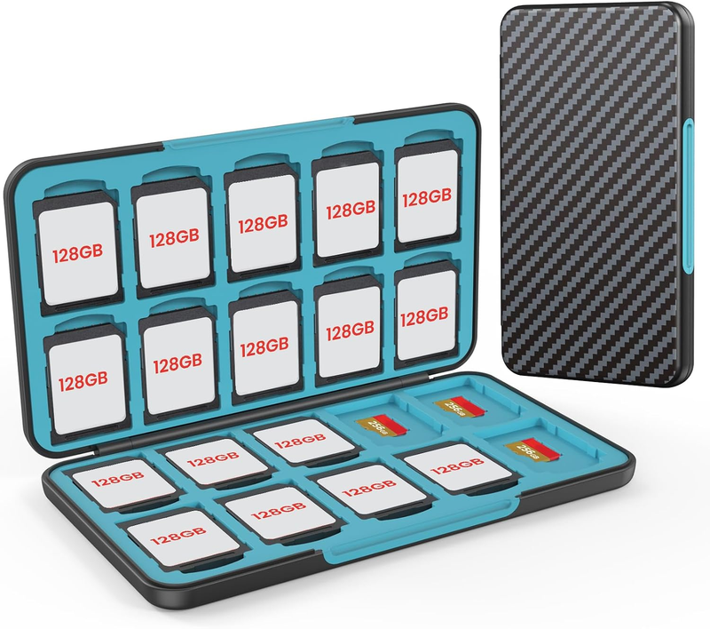 HEIYING SD Card Holder with 40 Precise Slots for SDXC SDHC Micro SD Cards