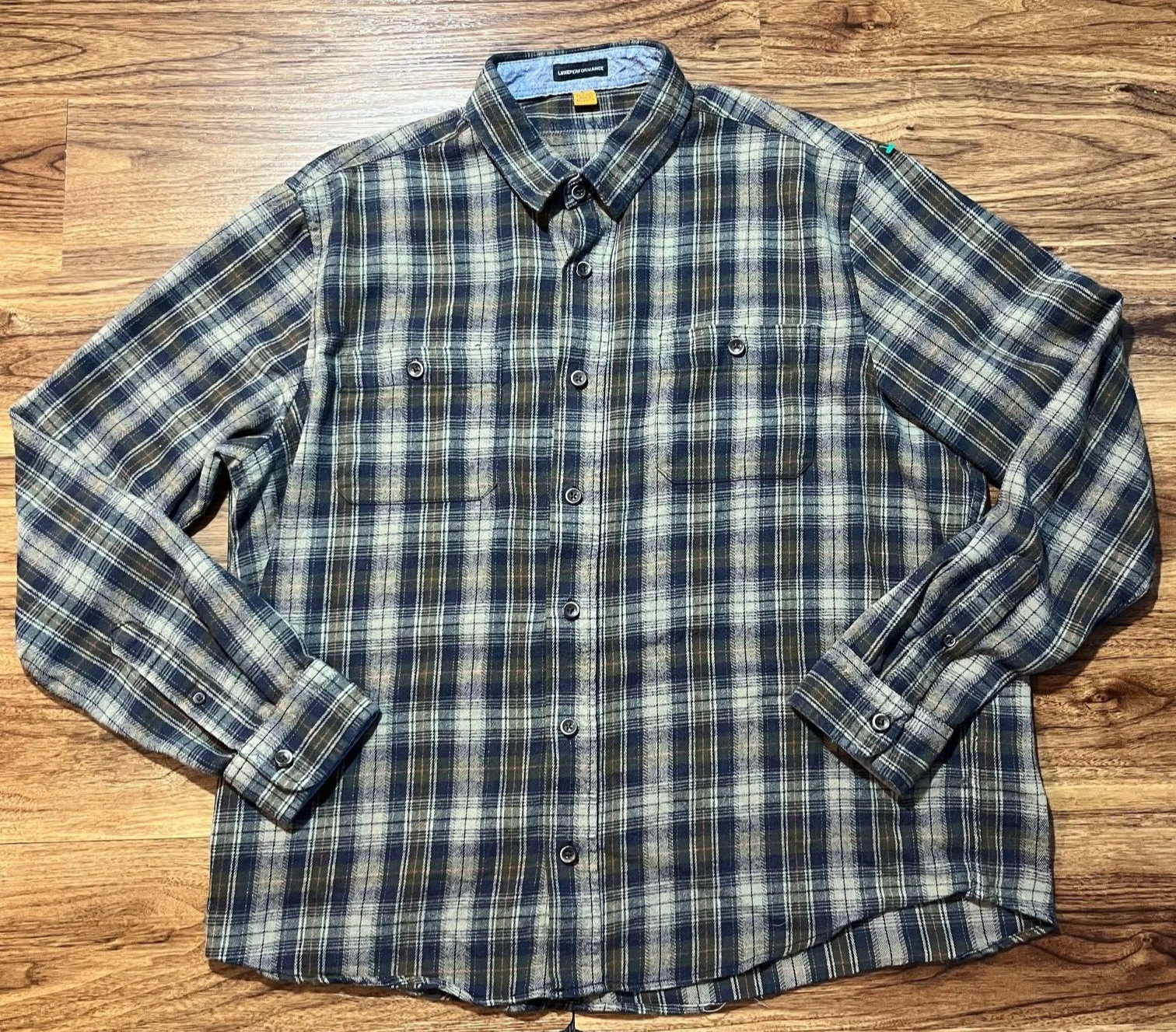 Tailor Vintage Luxe Performance Flannel Shirt Mens Brown Tailor Vintage Luxe Performance Flannel Shirt Mens Brown