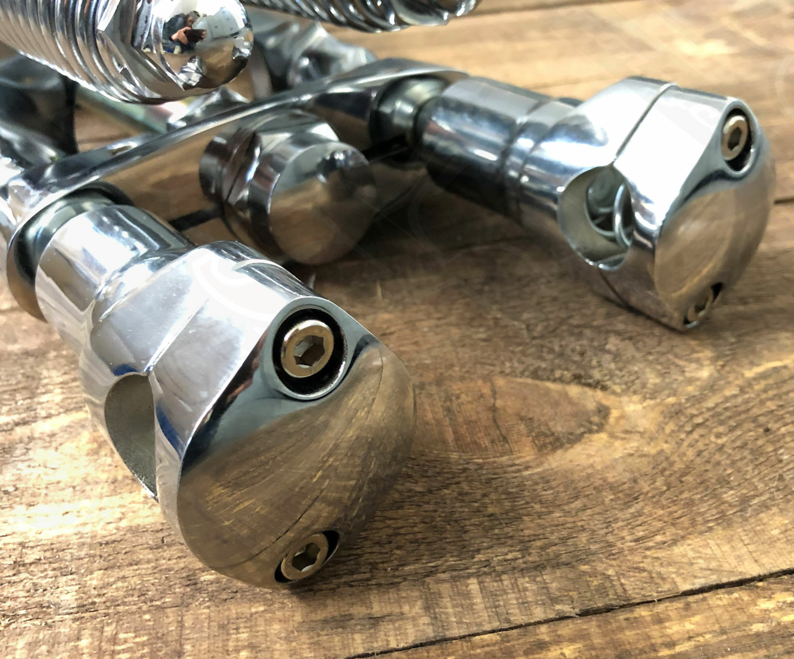 Big Port Classic Springer Forks Handlebar Riser Set Chrome 1/220