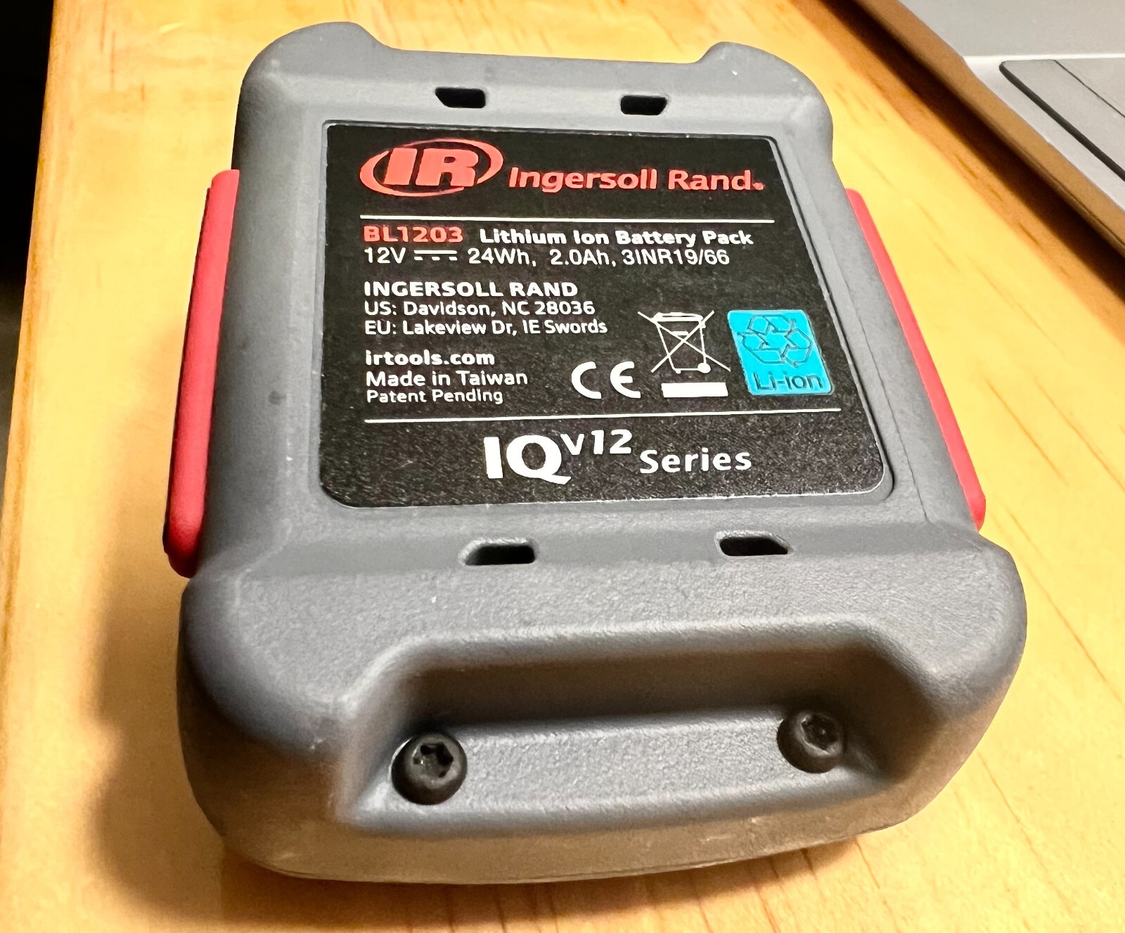 Ingersoll Rand BL1203 IQv12 Series 12V 2.0Ah Battery. Used Ingersoll Rand BL1203 IQv12 Series 12V 2.0Ah Battery. Used