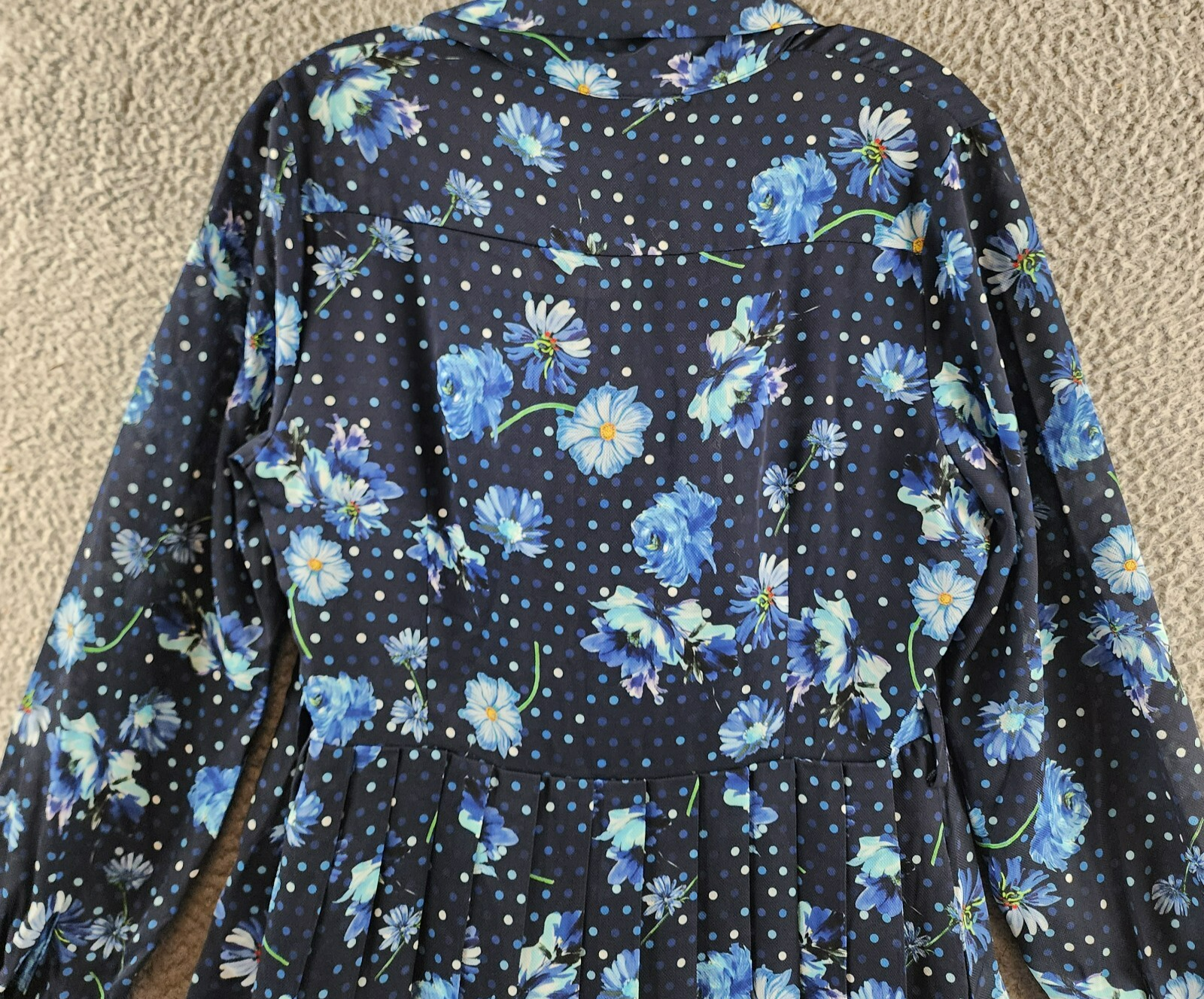 Gracia Belted Mini Dress Women's M Black Multi Floral Scarf Neck Long Sleeve - Picture 13 of 13