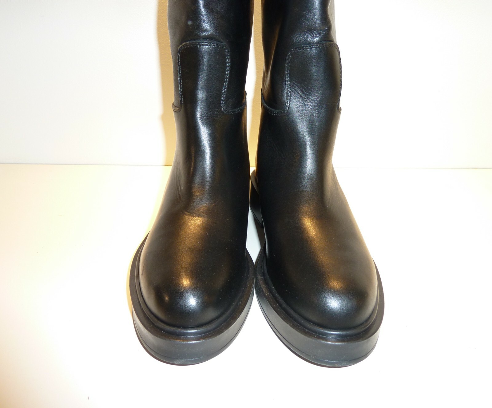 OVYE' BY CRISTINA LUCCHI A871 OVYÉ - SCHWARZE LEDERSTIEFEL MIT SCHNALLENVERZIERUNG, ART. AT2703