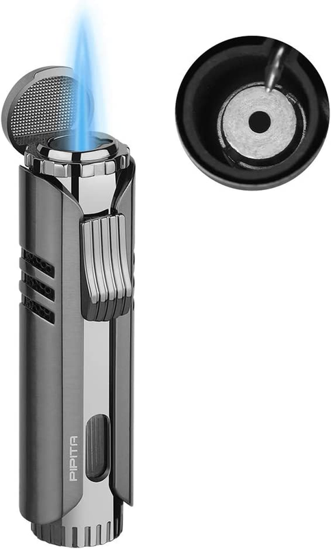 PIPITA Torch Lighter Windproof Butane Gas Lighter Jet Single Flame Metal Lighter