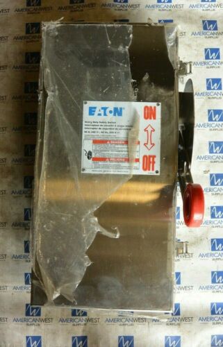 Eaton Cutler Hammer DH222NWK 60 amp 240 volt 2 Pole Fusible Stainless Disconnect