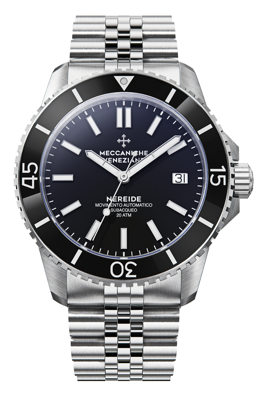 Pre-owned Meccaniche Veneziane Nereide 42mm Diver Watch 1302009j - Dealer & Warranty