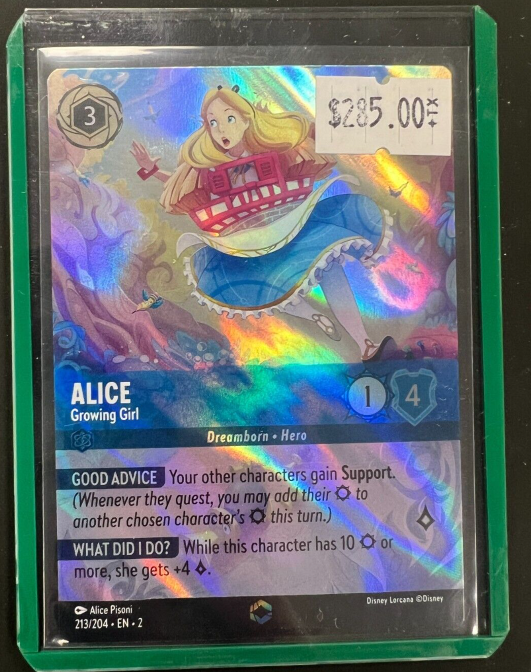 Disney Lorcana Alice Growing Girl Enchanted Rise of the