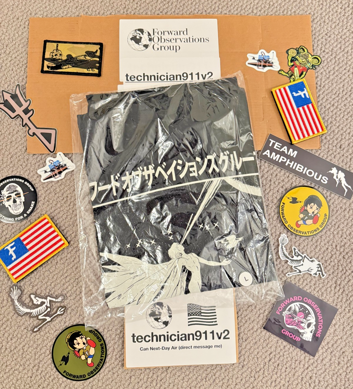 実物 FORWARD OBSERVATIONS GROUP ステッカーセット 実物 FORWARD OBSERVATIONS GROUP ステッカーセット 実物