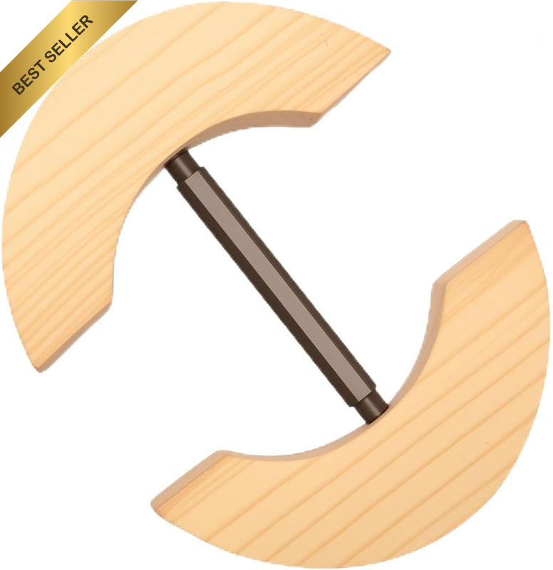 Wooden Hat Stretcher, Adjustable Cowboy Cap Jack Stretcher with Metal Turnbuckle