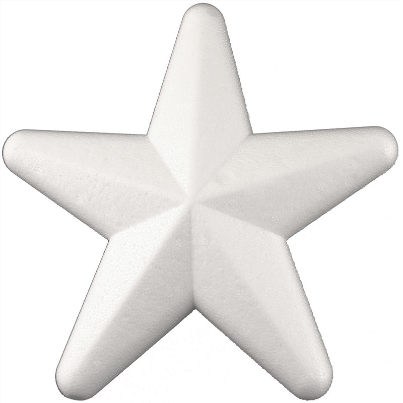 Styroporsterne, Stern Sterne Spitzen Gerundet 10cm (5 StÃ¼Ck) Aus Styropor WeiÃ