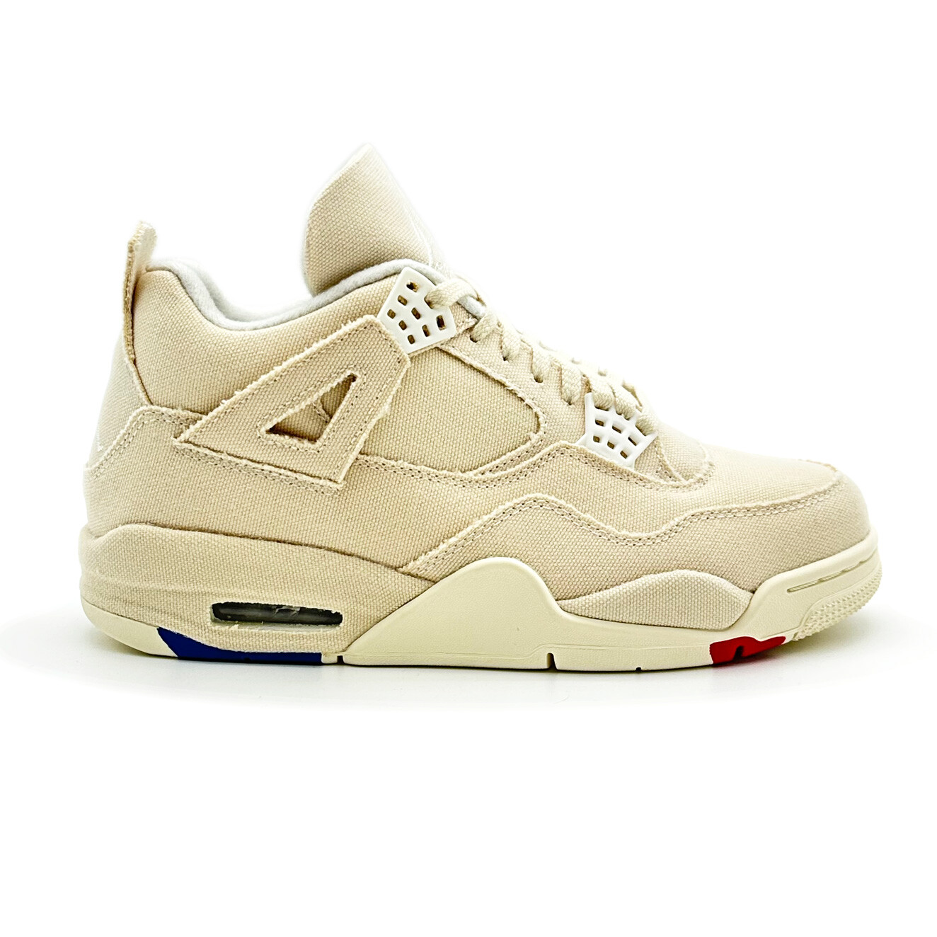 Pre-owned Jordan Dq4909-100 Nike Wmns Air  4 Sail Blank Canvas Cement Grey Fire Red In White