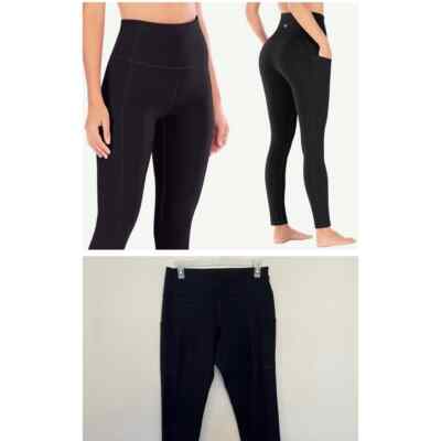 Ewedoos women s black yoga, pants, side pocket Leggings 
