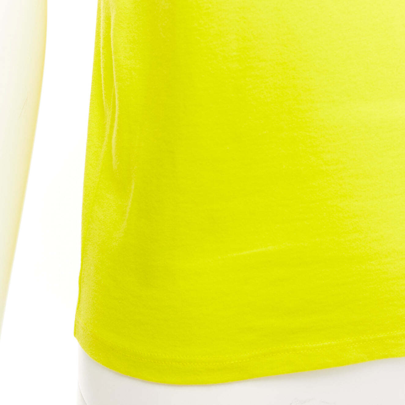 GUCCI KIDS bright yellow vintage logo crew neck tshirt 10Y