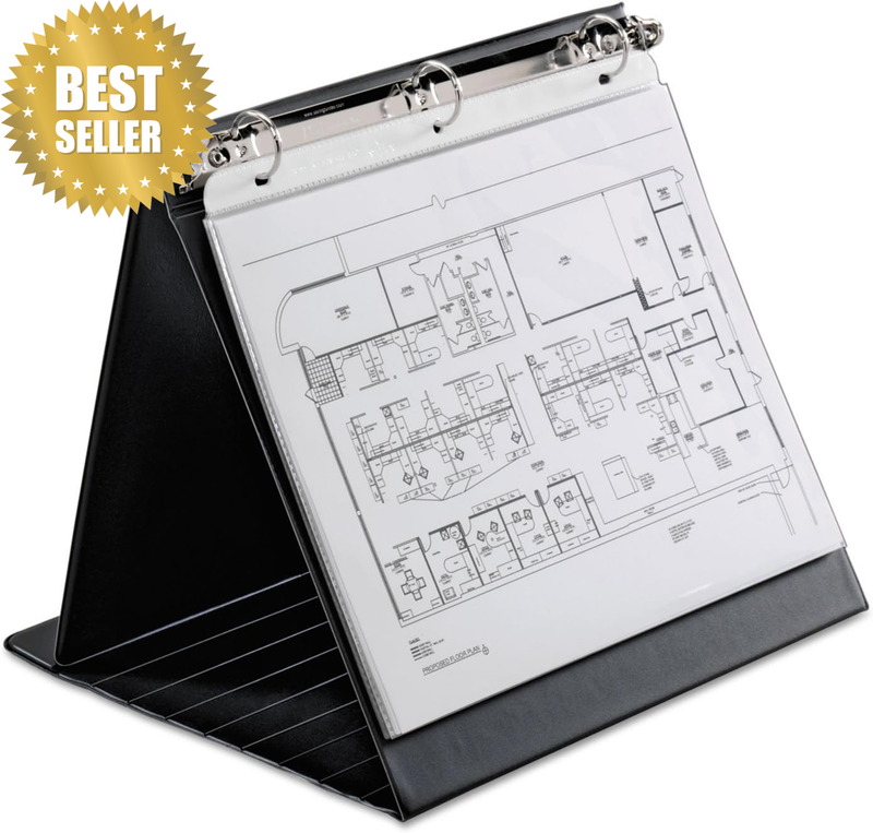 Easel Ring Binder, Horizontal, 1-Inch, 11-Inch X 8-1/2-Inch, Black (09260V3)