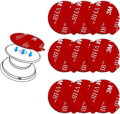 9 Pack Pops Sticky Adhesive Replacement for Socket Mount Base , VHB 3M Sticker