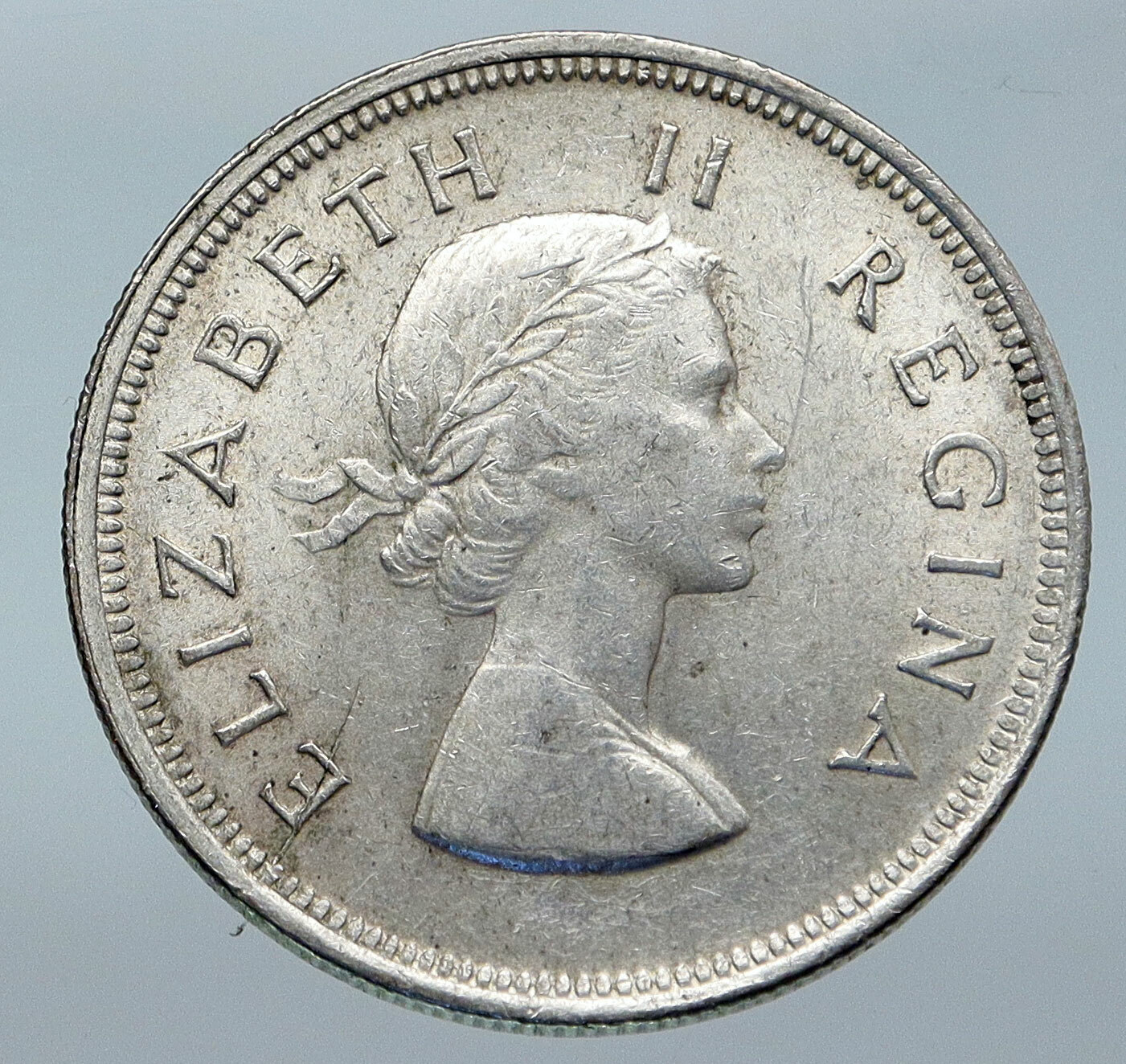 コレクション old coin of queen elizabeth II 1954 SOUTH AFRICA UK Queen Elizabeth II OLD Silver 2 1/2 Shilling
