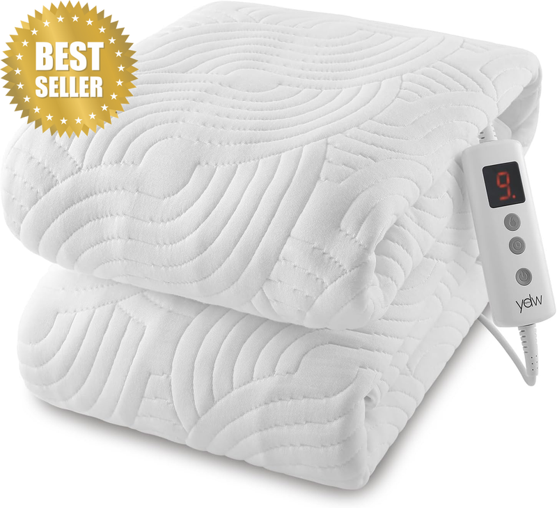 Electric Blanket Double 137X193Cm, Fully Fitted Heated Underblanket Air-Layer He