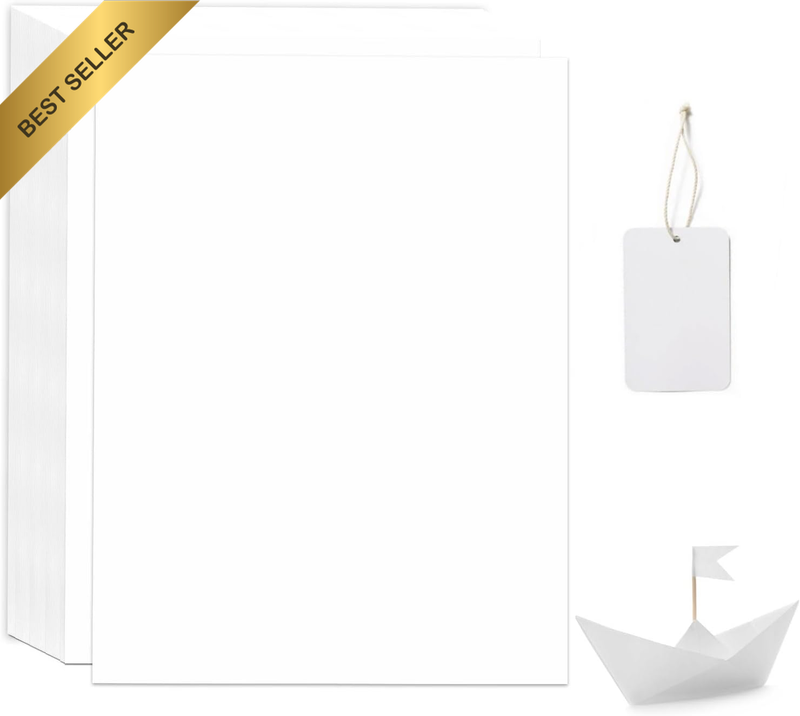 50 Sheets White Cardstock Paper A4 230Gsm for Art and Craft, Heavyweight Thick W