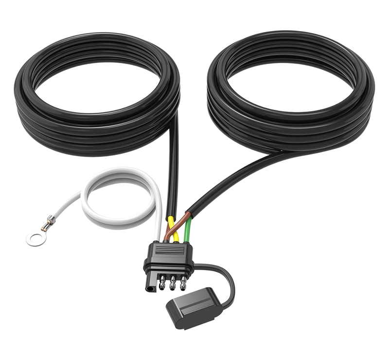 4 Pin 5 Wire Trailer Wiring Harness Kit, 26FT 16AWG Core with Jacketed Cable Tr