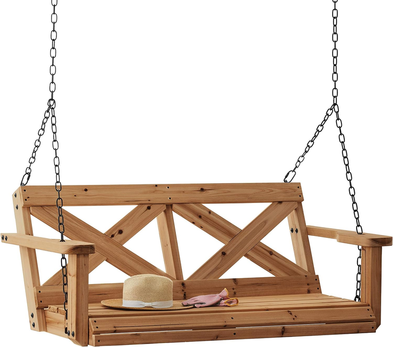 Backyard Discovery Durable Cedar Farmhouse Outdoor Porch Swi