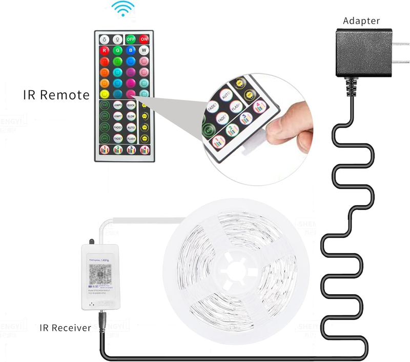 led Lights Strip for Bedroom 100FT,Smart Music Sync RGB Color Changing with App
