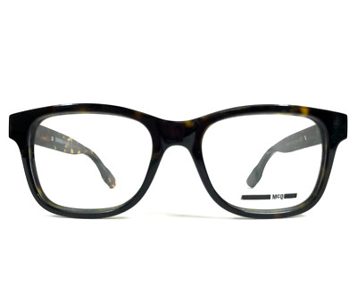 Alexander McQueen Eyeglasses Frames MQ0032O 002 Tortoise Brown Square 51-18-145