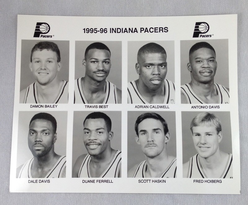 NBA 1995-96 Indiana Pacers Individual Player & Coaches 8x10 Photos