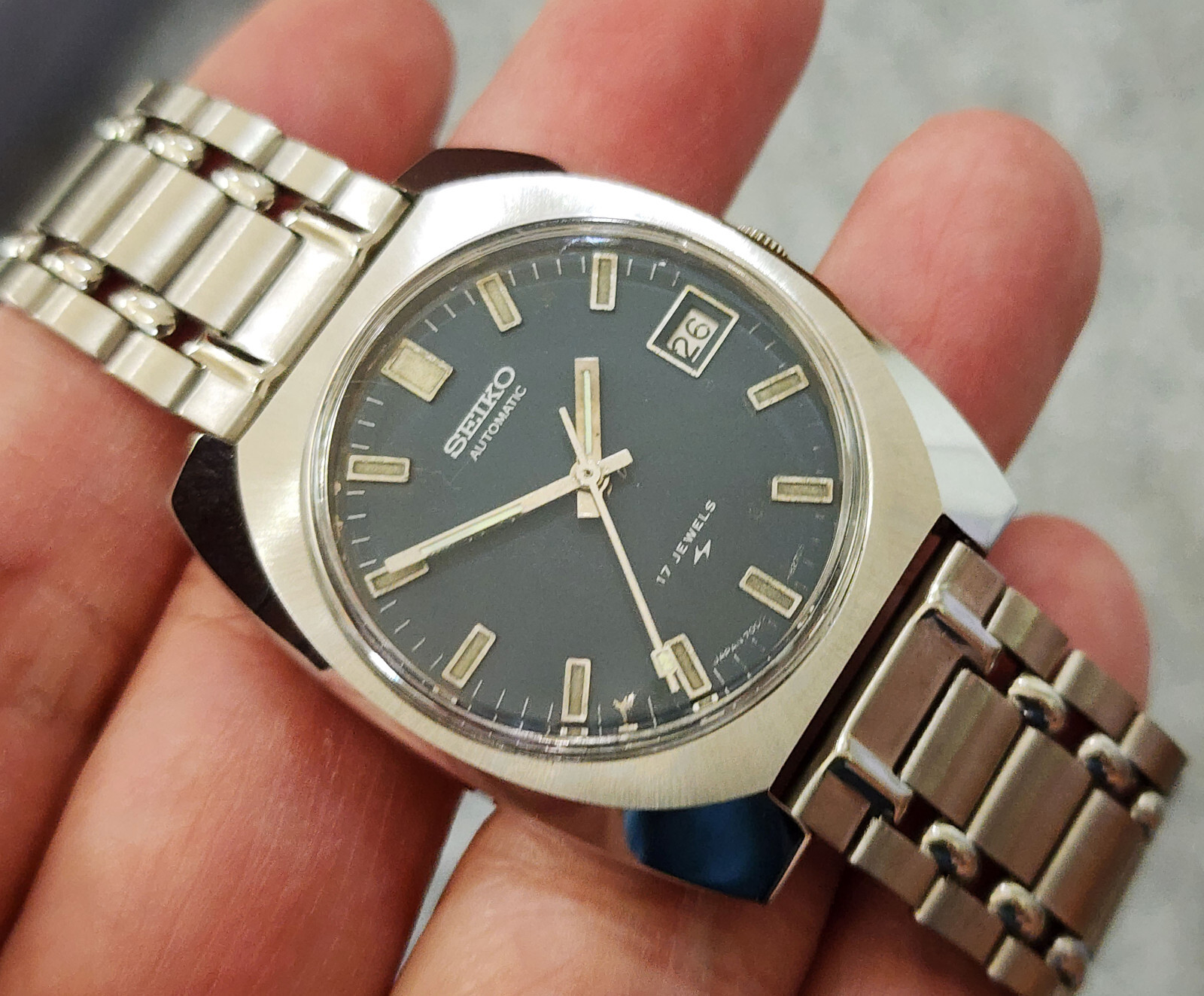 【稼働品】SEIKO AUTOMATIC セイコー 7005-7030 Seiko automatic 17 jewels watch , Cal.7005-7030 case no