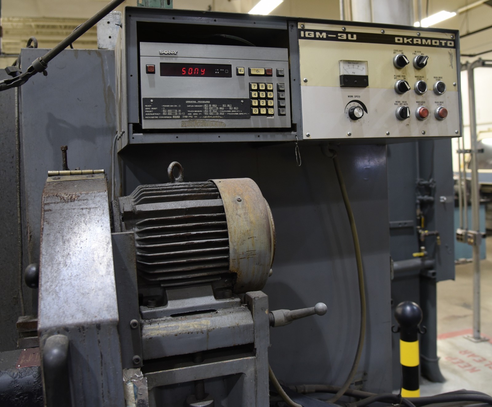 OKAMOTO, GRINDER, IGM-3U, WITH SONY DIGITAL DISPLAY