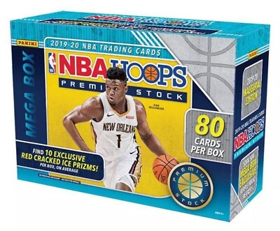 2019-2020 Panini NBA Hoops Premium Stock Basketball Mega Box RED Cracked Ice