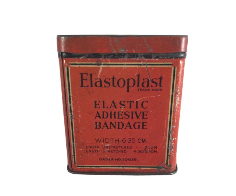 Antique Vintage Old Tin Elastoplast First Aid Dressings Medical Display Prop 