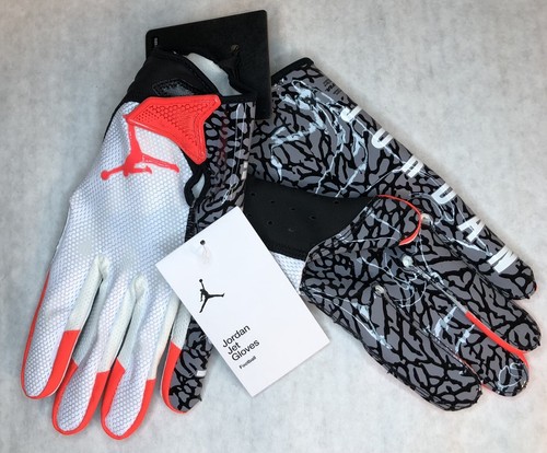 Nike Jordan Jet 7.0 Football Gloves Size 2XL White/Cement | eBay