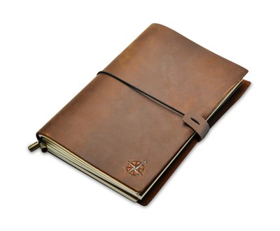 WANDERINGS A5 Leather Travelers Notebook A5 Refillable Travelers Journal, Han...