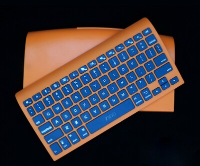 NEW ZaggKeys Orange Universal Bluetooth Folio Phone Keyboard & Stand Android/iOS