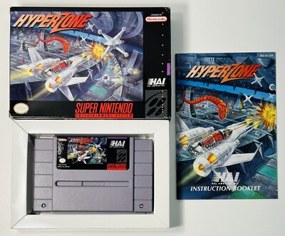 HyperZone (Super Nintendo, SNES, 1991) COMPLETE! Authentic FREE SHIP