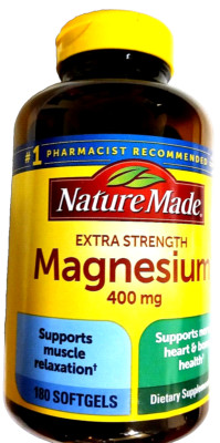 Nature Made Extra Strength Magnesium 400 mg 180 Softgels EXP 11/2025