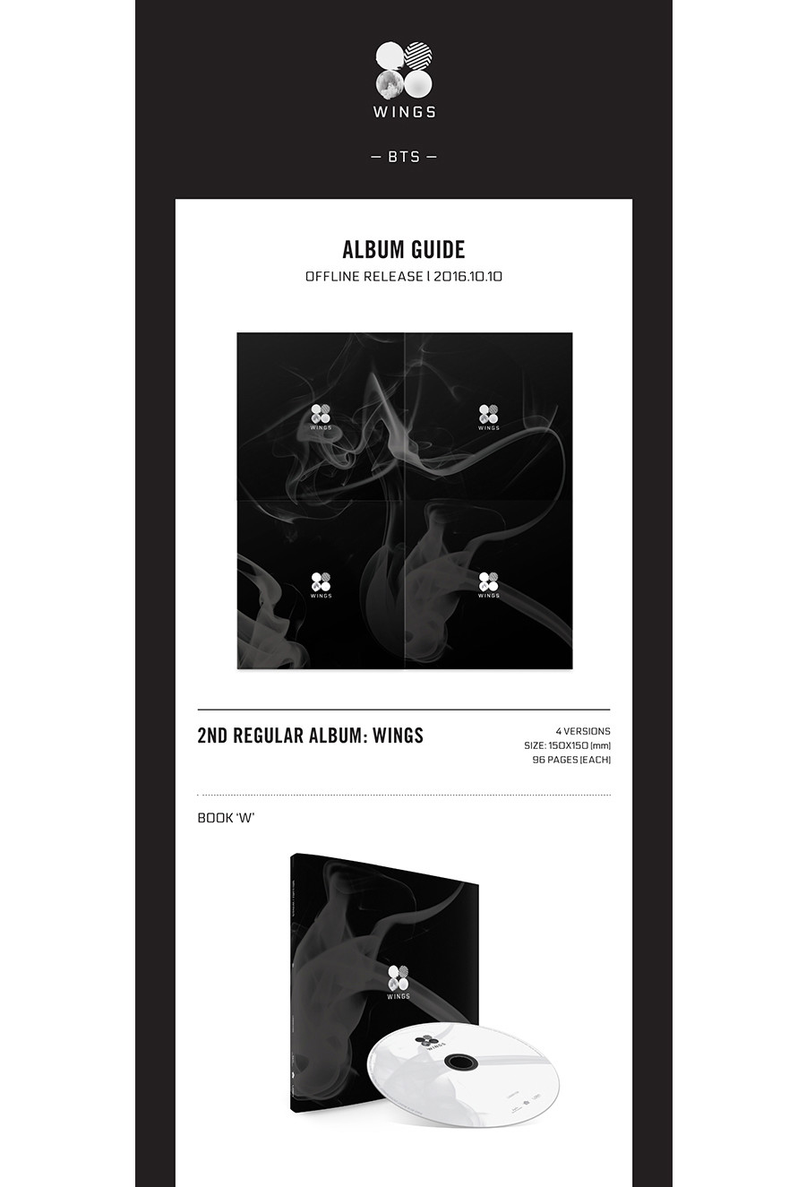 BTS WINGS サインアルバム Amazon.com: BTS-[ WINGS ] (Vol.2) 2nd Album Random Ver. CD+