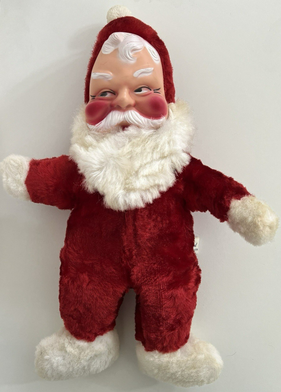 [未開封・レトロ・レア]サンタ 7点セット クリスマスプレゼント Vintage GUND Creation Rubber Face Plush Toy Christmas 17