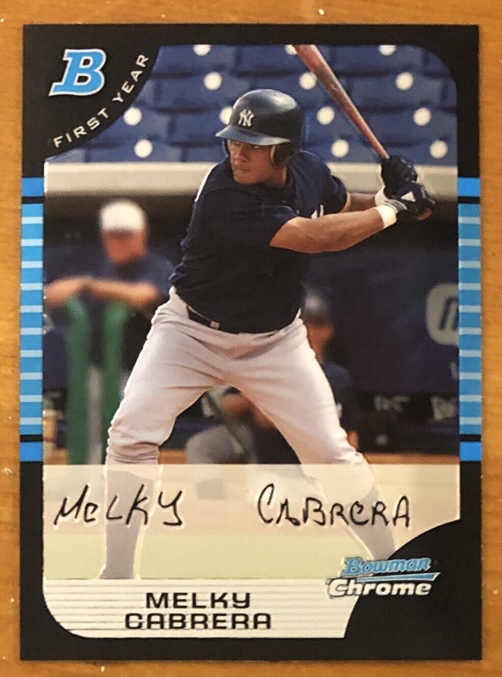 MELKY CABRERA, ROOKIE CARD,'05 BOWMAN CHROME, MINT CONDITION ! SUPERSTAR. rookie card picture