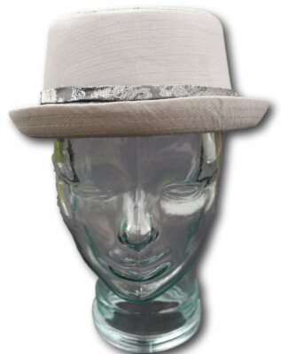 Cotton rude boy / ska / northern soul pork pie hat - Grey Size 59cm