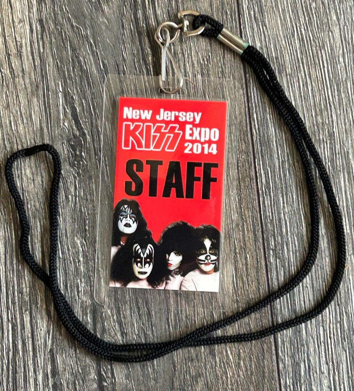 KISS LAMINATE PASS NJ Kiss Expo 2014 Staff w/ Lanyard Dynasty