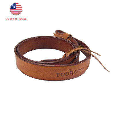 TOURBON 2/" English Canvas Leather Rifle Shotgun Sling with Detachable Swivels