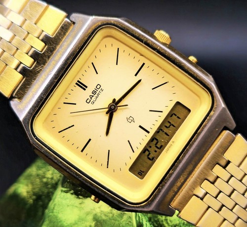 Vintage CASIO 1980's Date Timer Quartz Retro Men's Watch W