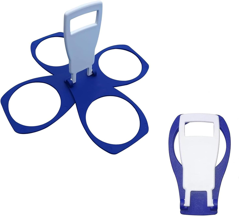 Fold Away Cup Carrier, 4 Ring Portable Drink Holder Plastic Foldable Cup Carrier